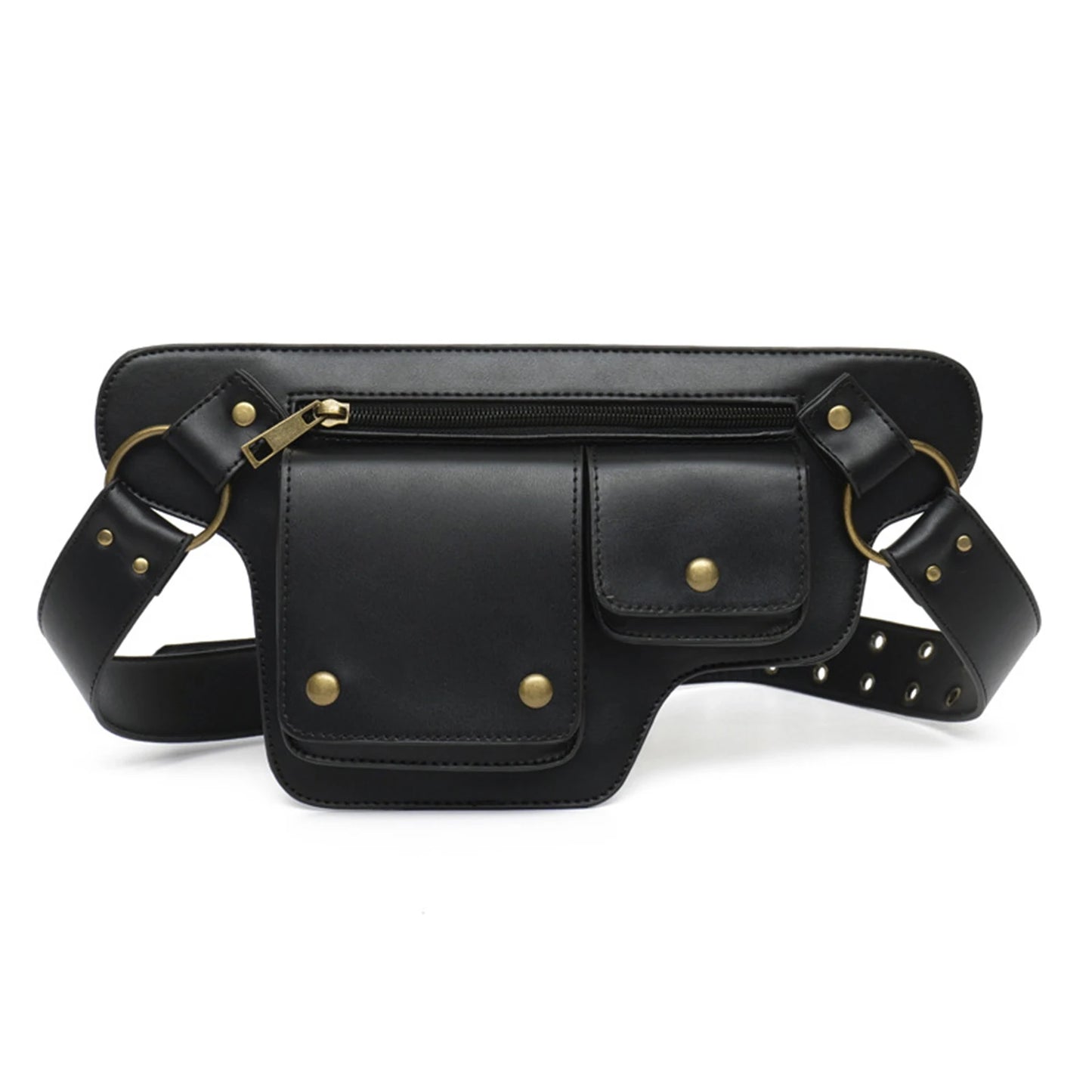 Punk Motorcycle Style Waist Bag Fanny Pack
