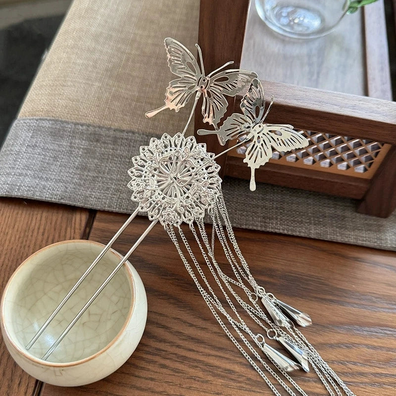 Exquisite Butterfly Tassel Hair Sticks Accessory Hair slide Hairpin