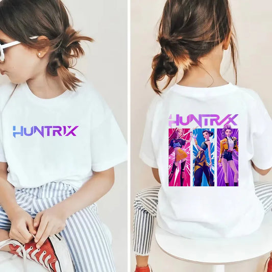 HUNTRIX Kpop Demon Hunters TShirt Summer Top Clothes Rumi