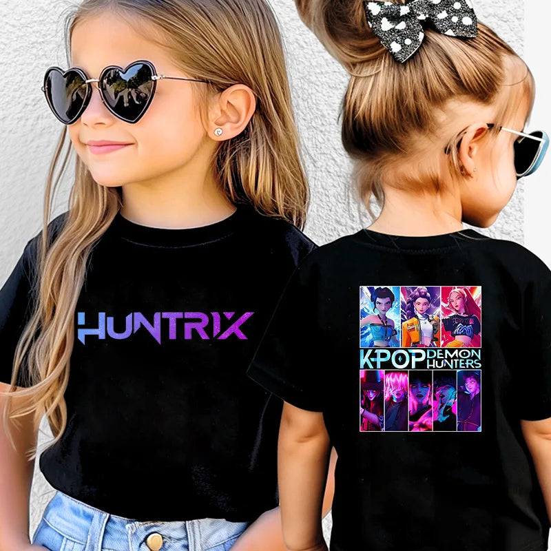 HUNTRIX Kpop Demon Hunters TShirt Summer Top Clothes Rumi