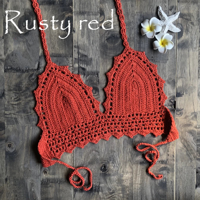 Sexy Crochet Bikini Top Bohemian Beachwear