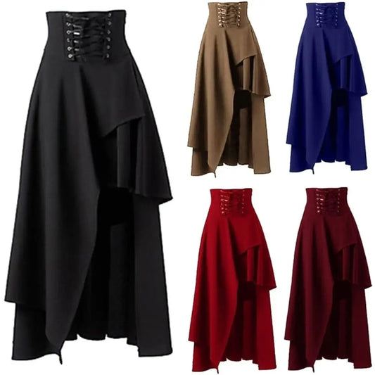 Gothic Punk Steampunk Victorian Long Skirt Costume Corset