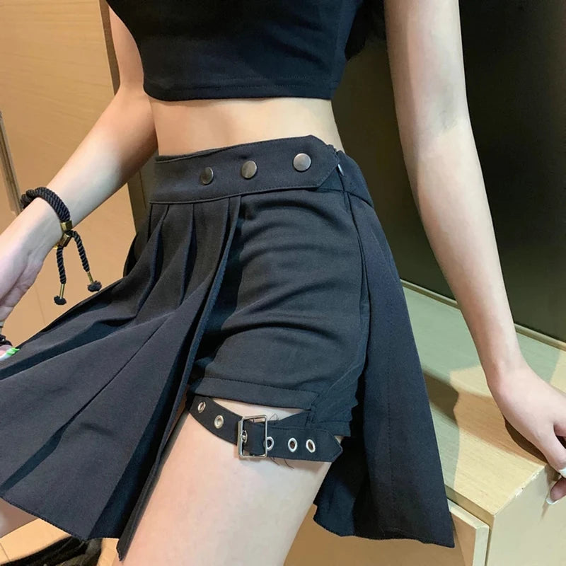 Sexy Gothic Punk Tartan Plaid Skirt Skort Hot Pants