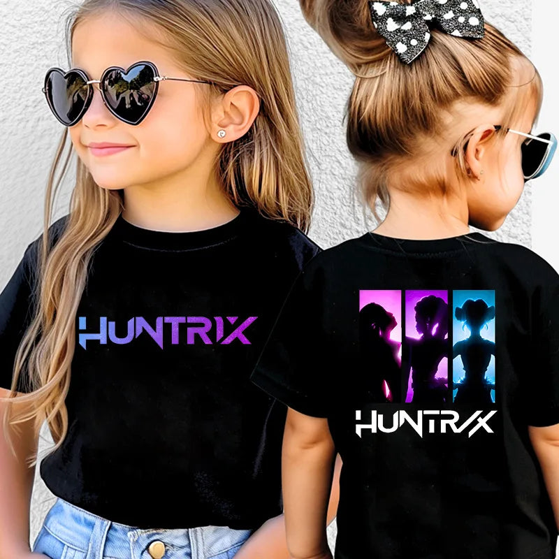 HUNTRIX Kpop Demon Hunters TShirt Summer Top Clothes Rumi