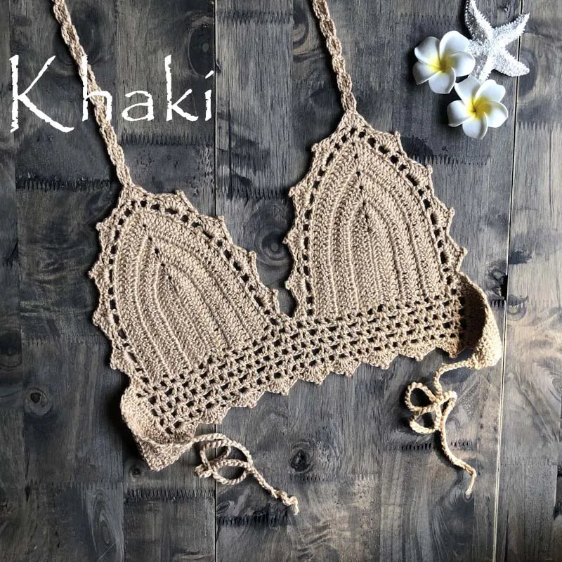 Sexy Crochet Bikini Top Bohemian Beachwear