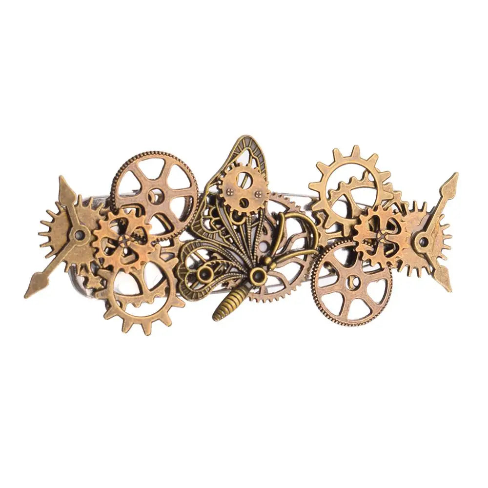 Gothic Steampunk Hair Clips Hair pin Barrette Costumes Clockwork Hair Accessory