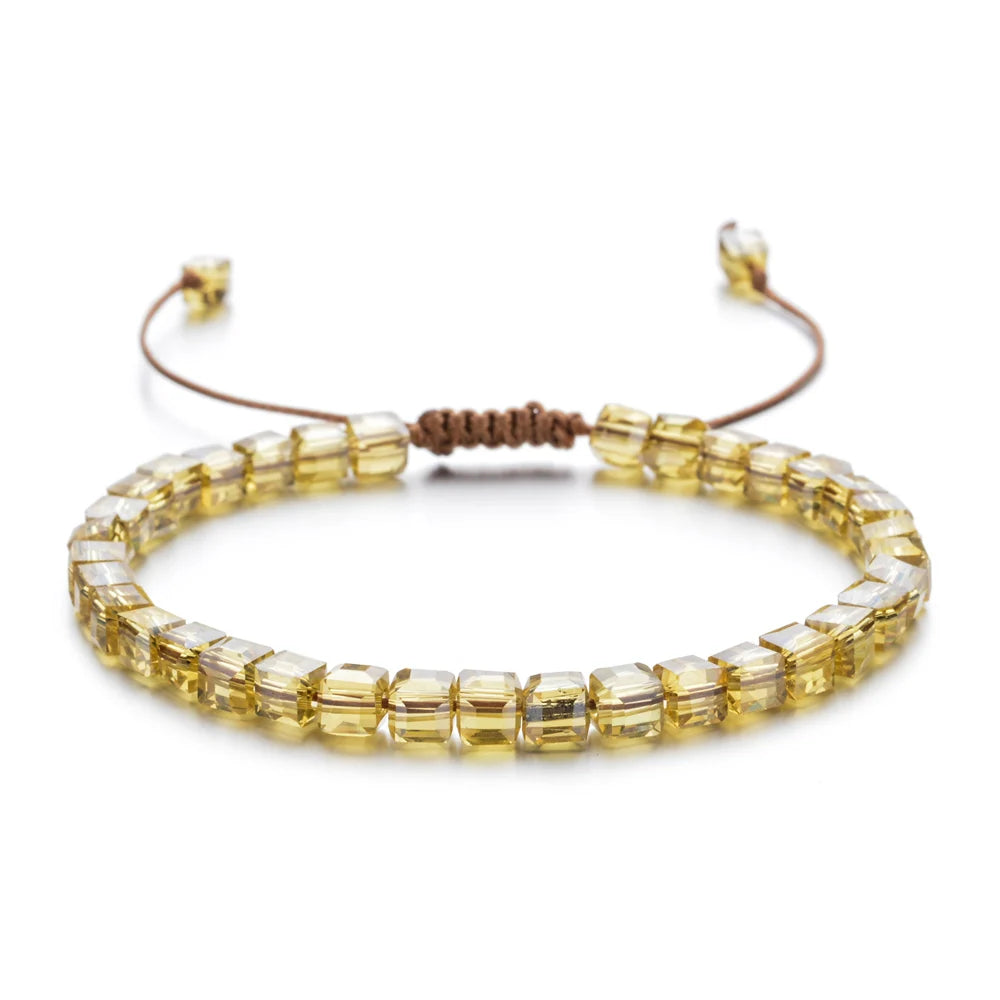 Sparkling Mixed Glass Crystal Bracelet Rainbow Style Charm