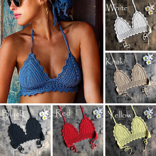 Sexy Crochet Bikini Top Bohemian Beachwear