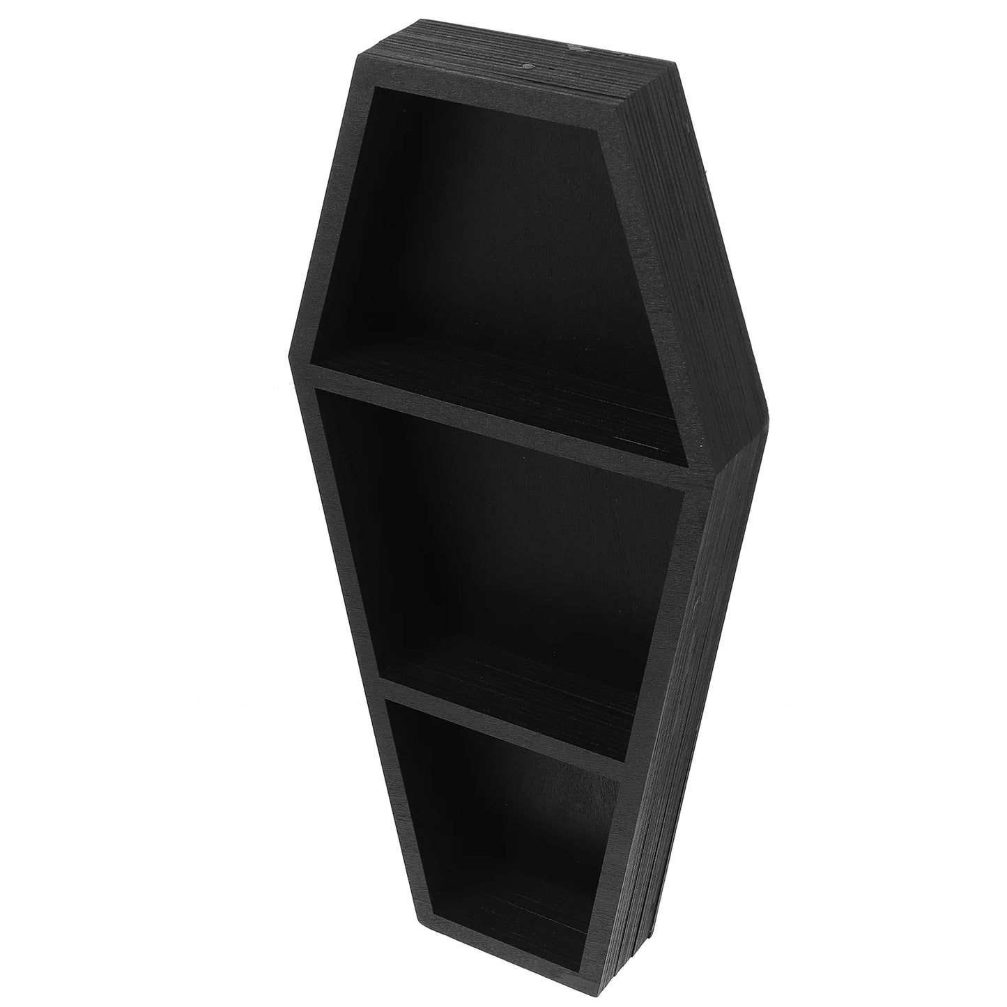 Coffin Storage Rack Gothic Home Decor Wall Shelf