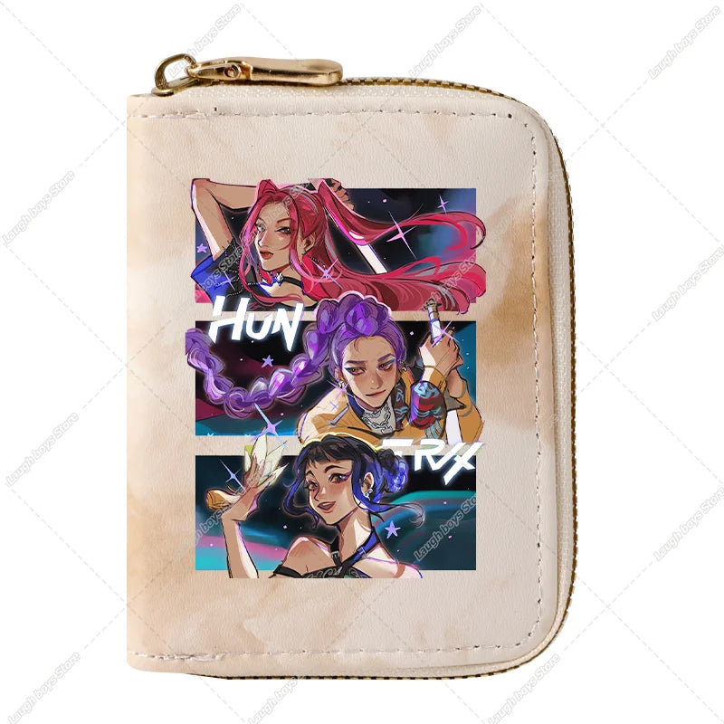 KPop Demon Hunters Fashion Wallets Huntrix Coin Money Cards Purse Rumi Mira Zoey Merch