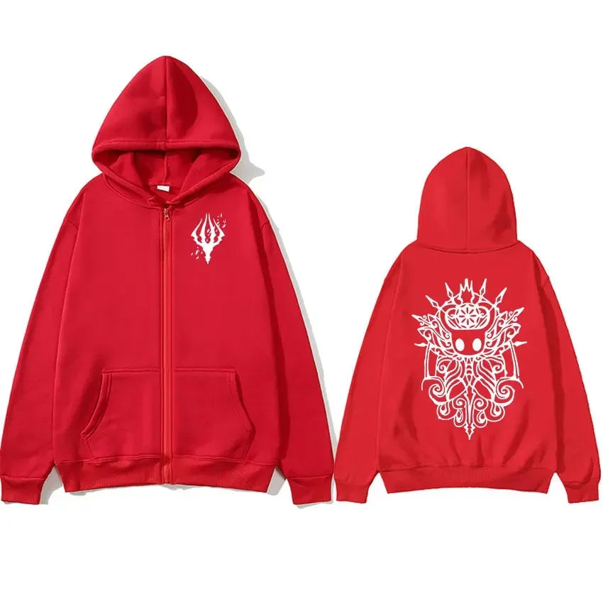 Game Hollow Knight Pullover Zipper Hoodie Men's Women Gamer Merch Clothes