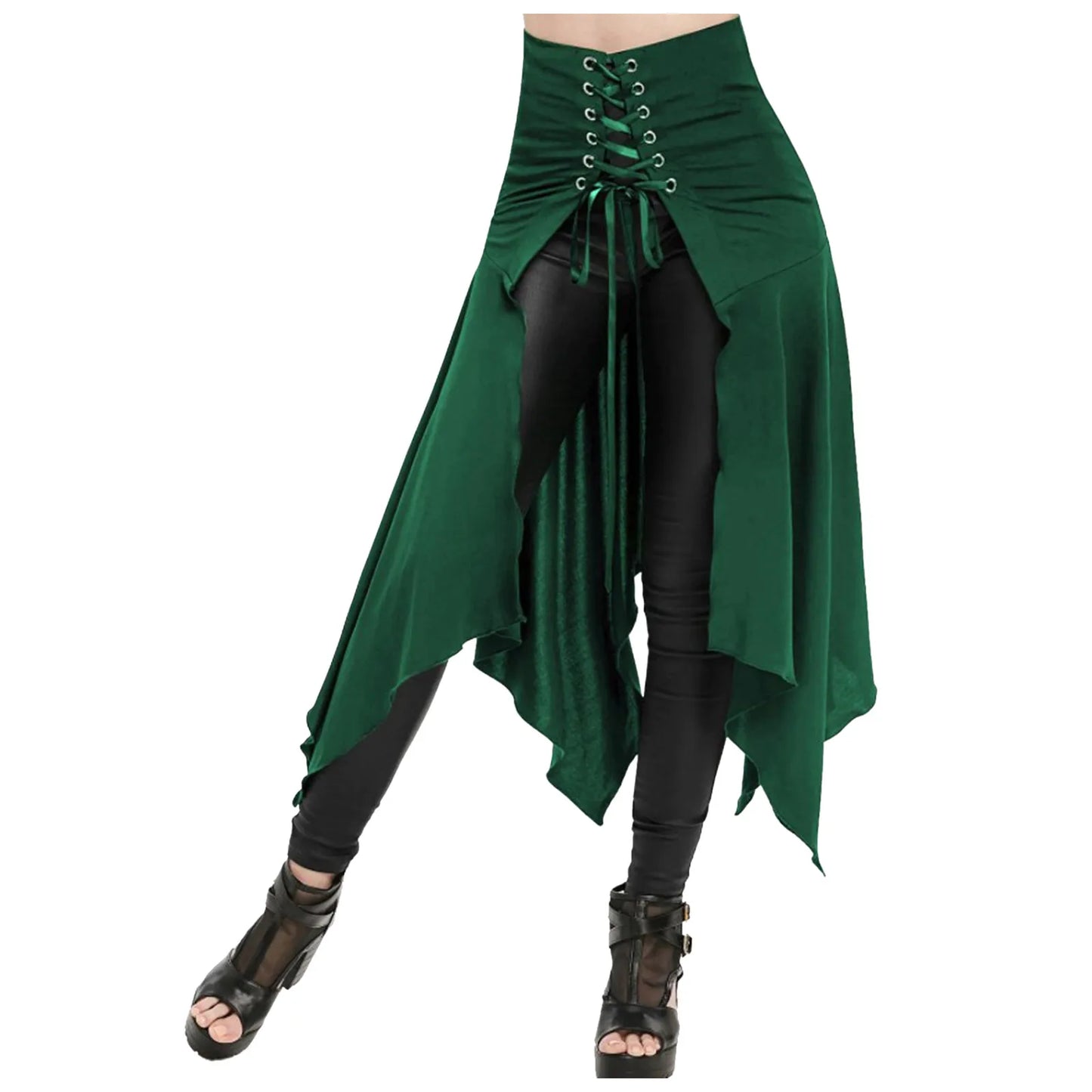 Gothic Steampunk Medieval Vintage High Waist Over Skirt