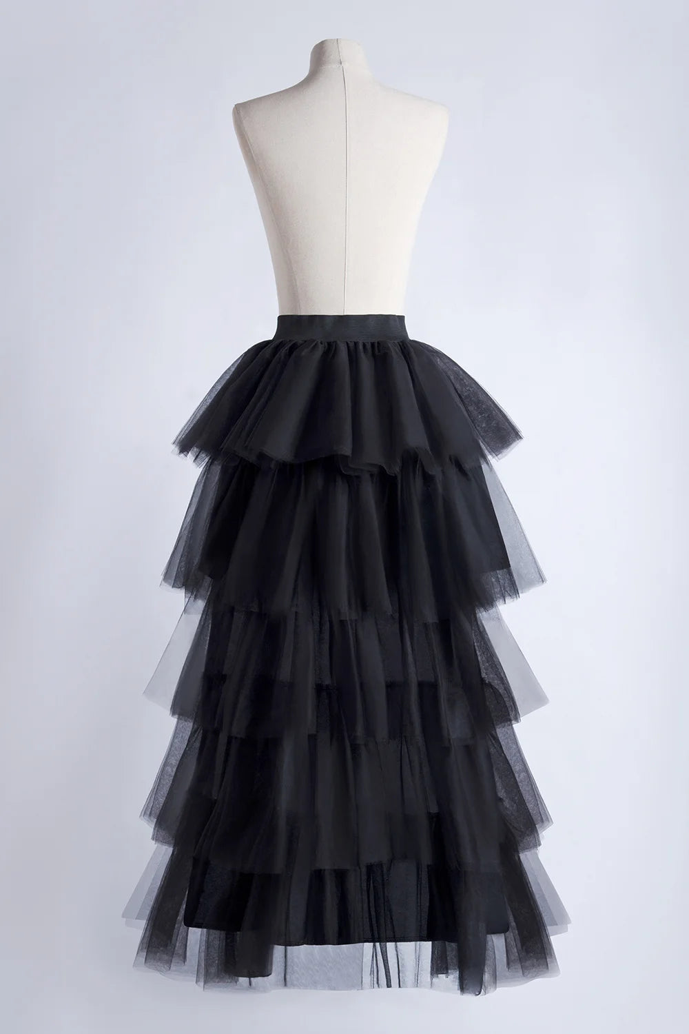 Gothic Long Layered Tulle Tutu Petticoat Skirt Costume