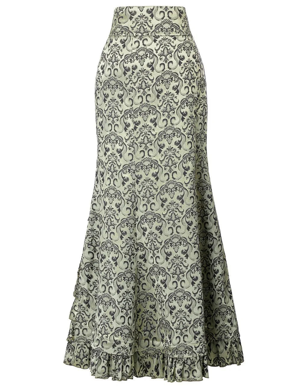 Victorian Gothic Steampunk Long Fish Tail Skirt
