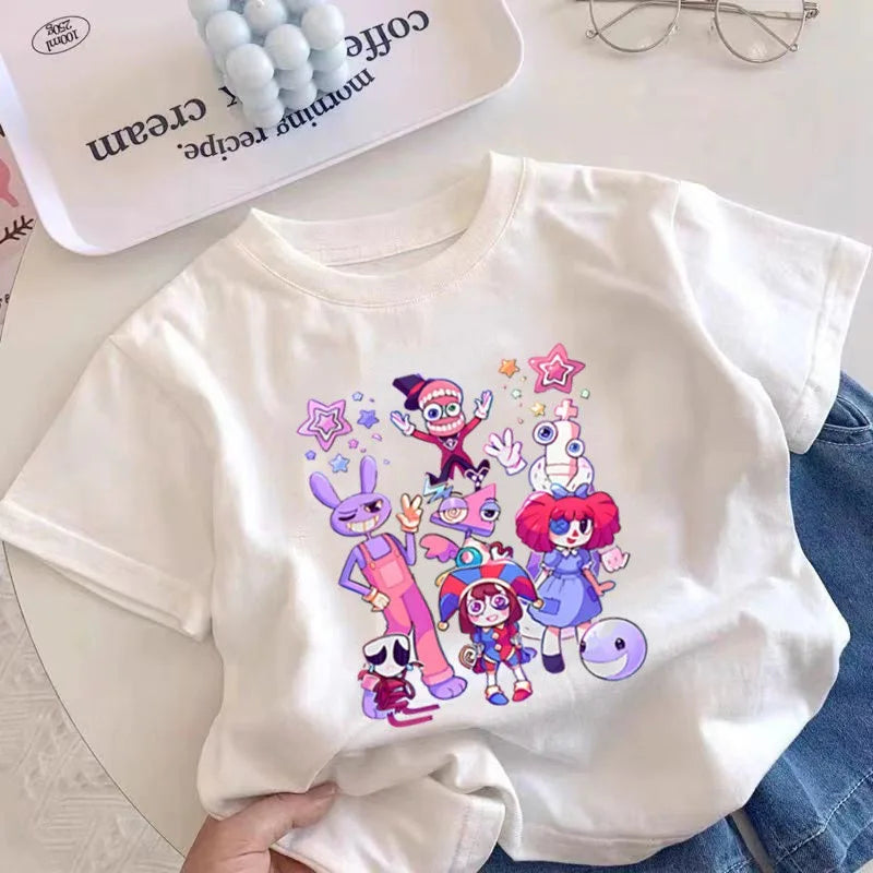THE AMAZING DIGITAL CIRCUS Kids TShirt Pomni Jax Caine TADC Clothes