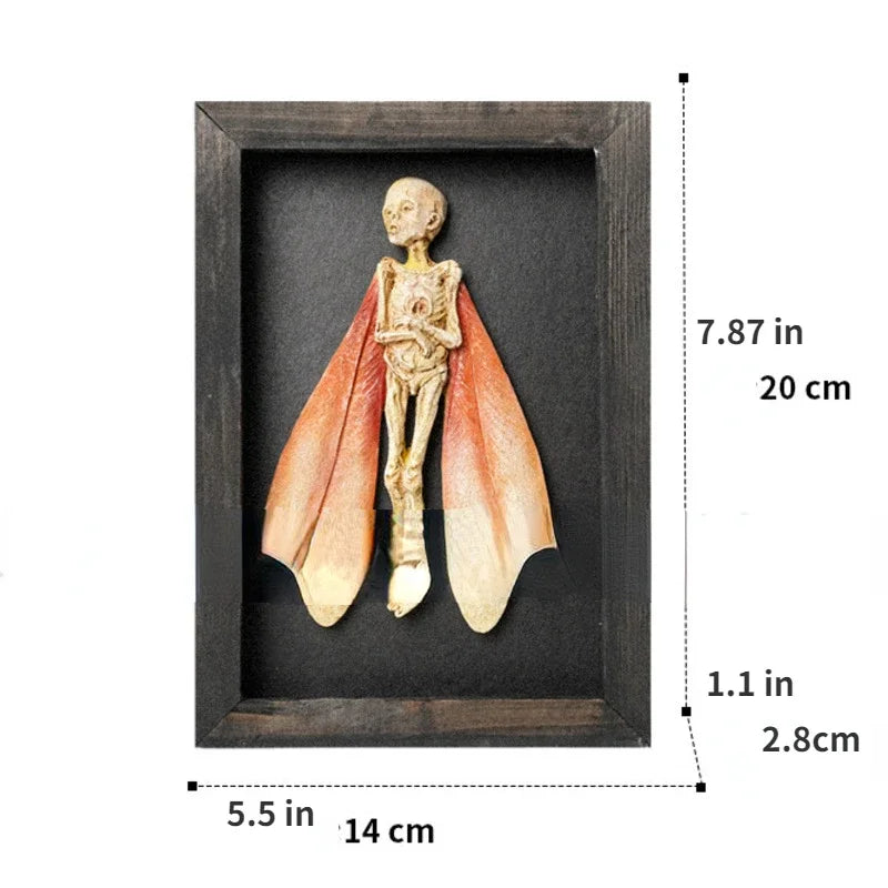 Gothic Mummified Fairy Skeleton Witchy Halloween Decor