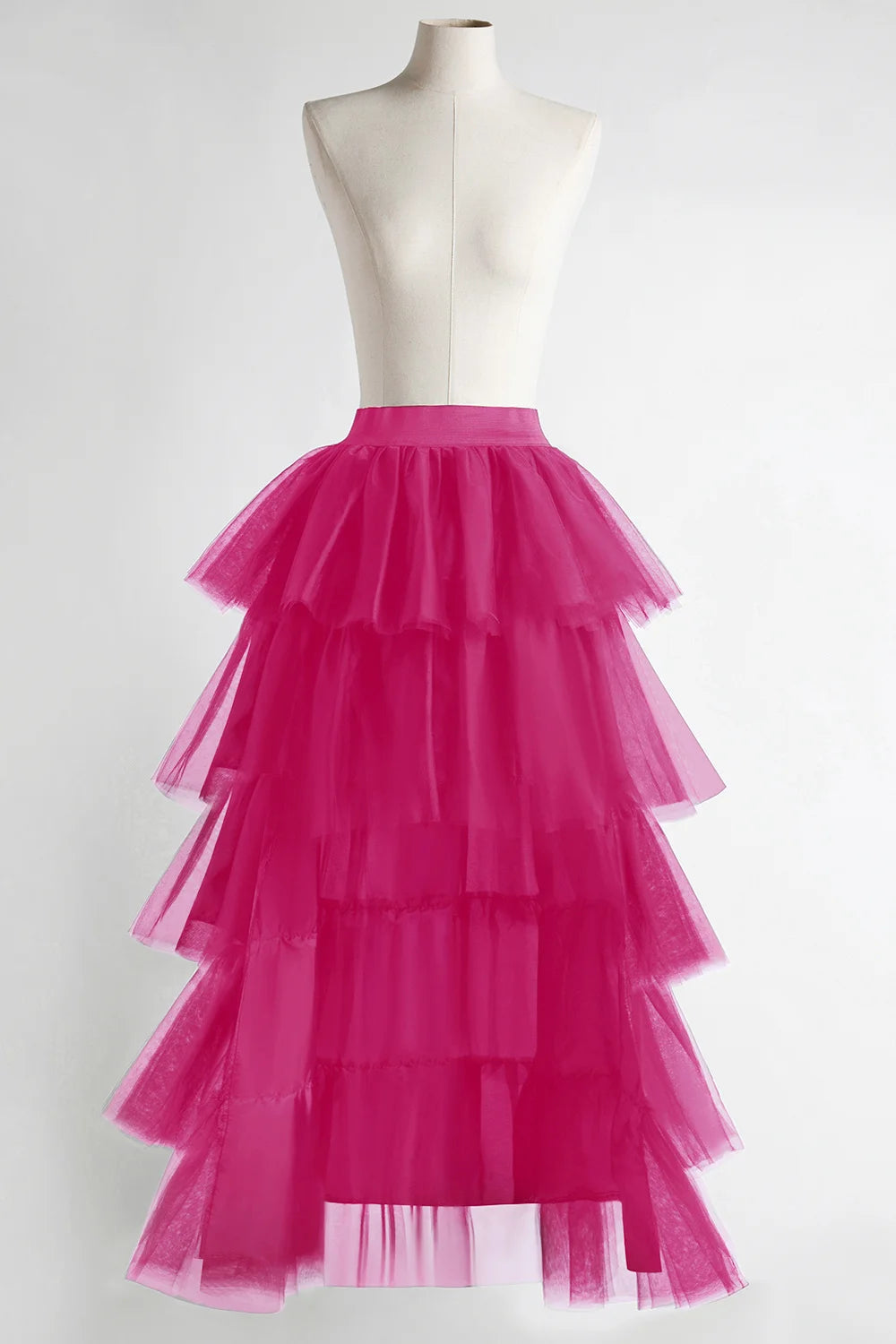 Gothic Long Layered Tulle Tutu Petticoat Skirt Costume
