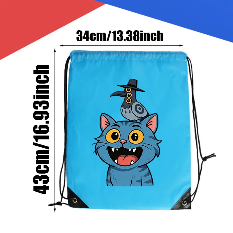 KPop Demon Hunters Merch Drawstring Bags Swim Sports PE Kit Book Bag Huntrix Rumi Derpy Gift Tiger