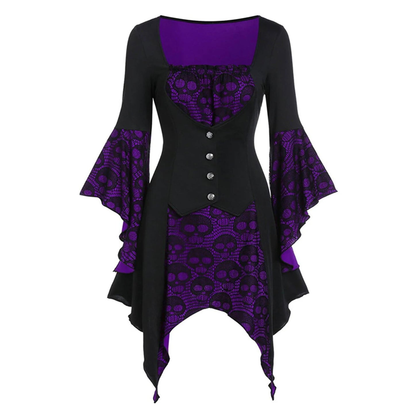 Sexy Victorian Vampire Gothic Waistcoat Witch Halloween Dress Fancy Dress Costume