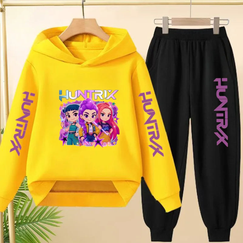 KPop Demon Hunters Tracksuit Hoodie Jumper Huntrix Clothes Joggers