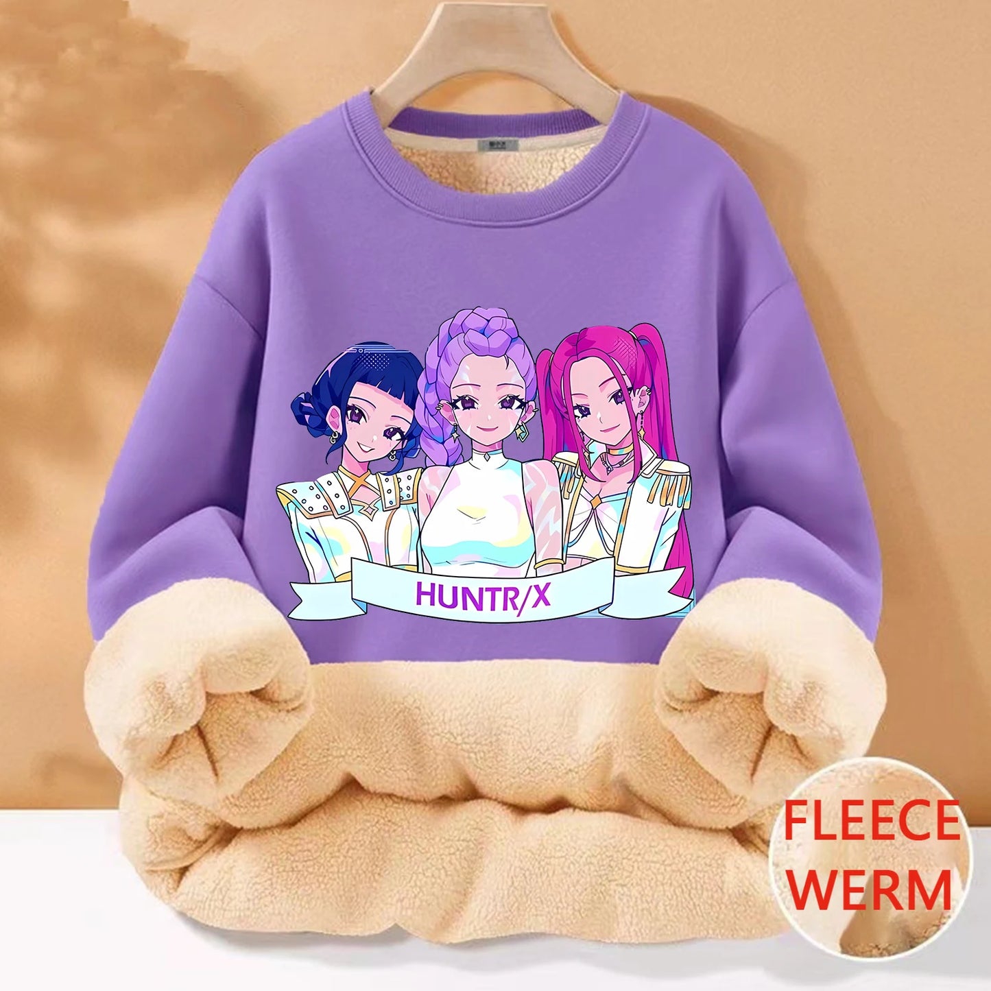 Kpop Demon Hunters Hoodie Huntrix Clothes Fleece Jumper Sweatshirt Hoodies