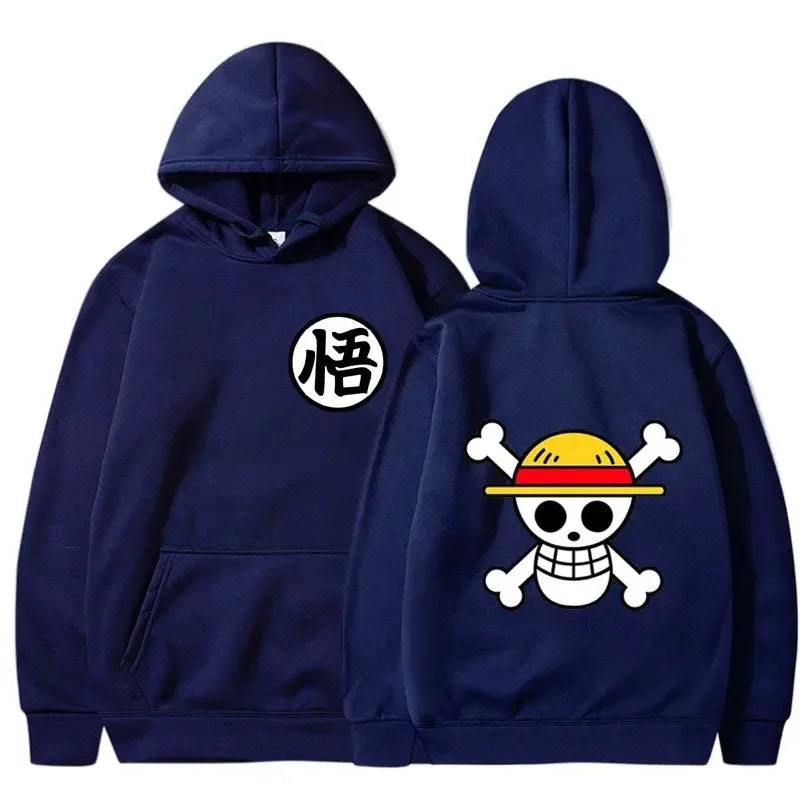 Straw Hat Pirates One Piece Manga Anime Hoodie Luffy Sweatshirt Pullover Hooded Top