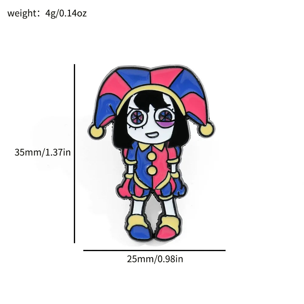 Digital Circus Enamel Pins Brooch Glitch Productions Merch Gifts Stocking