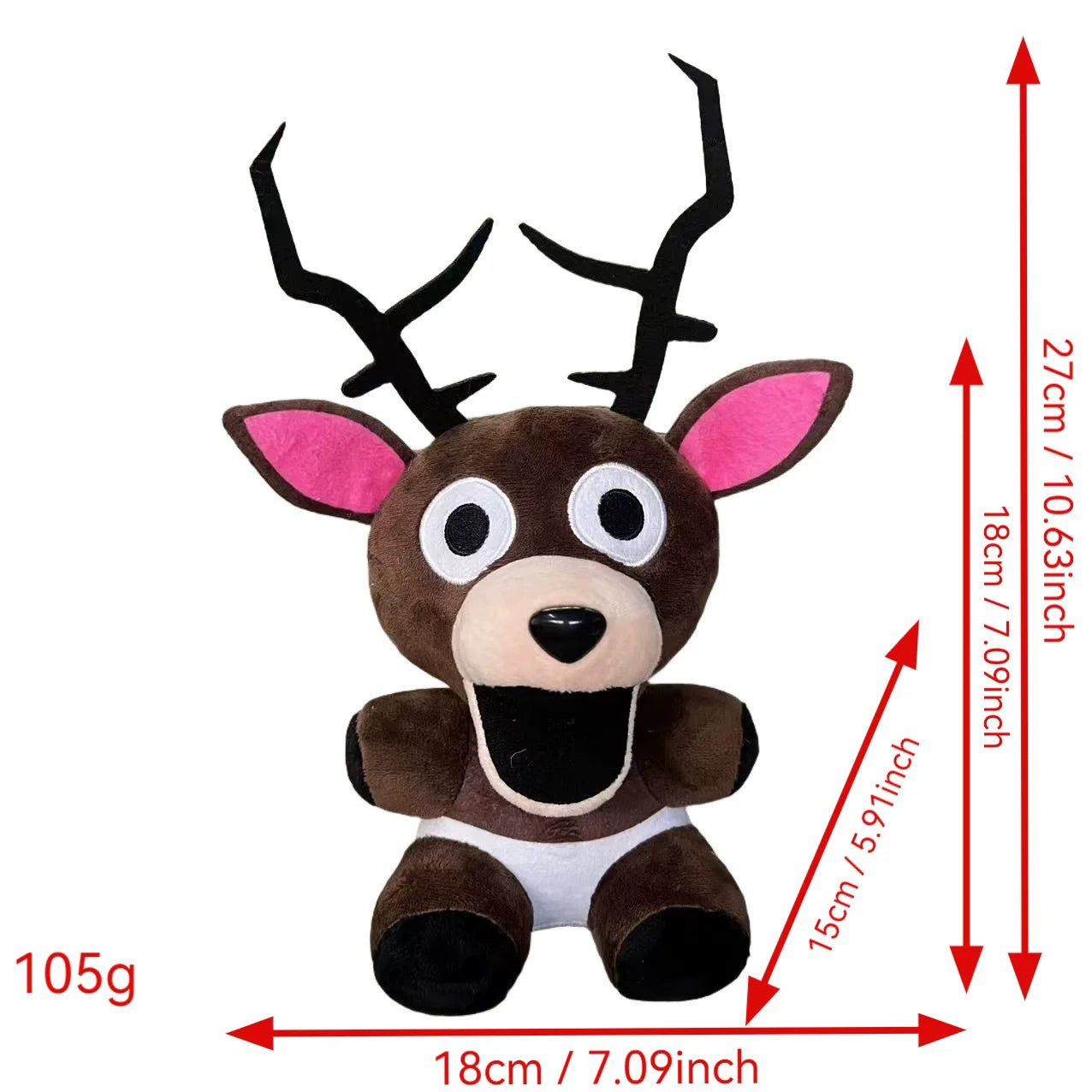99 Nights in the Forest Horror Cub Deer Plush Roblox Gamer Gifts Merch Soft Cuddly Toy