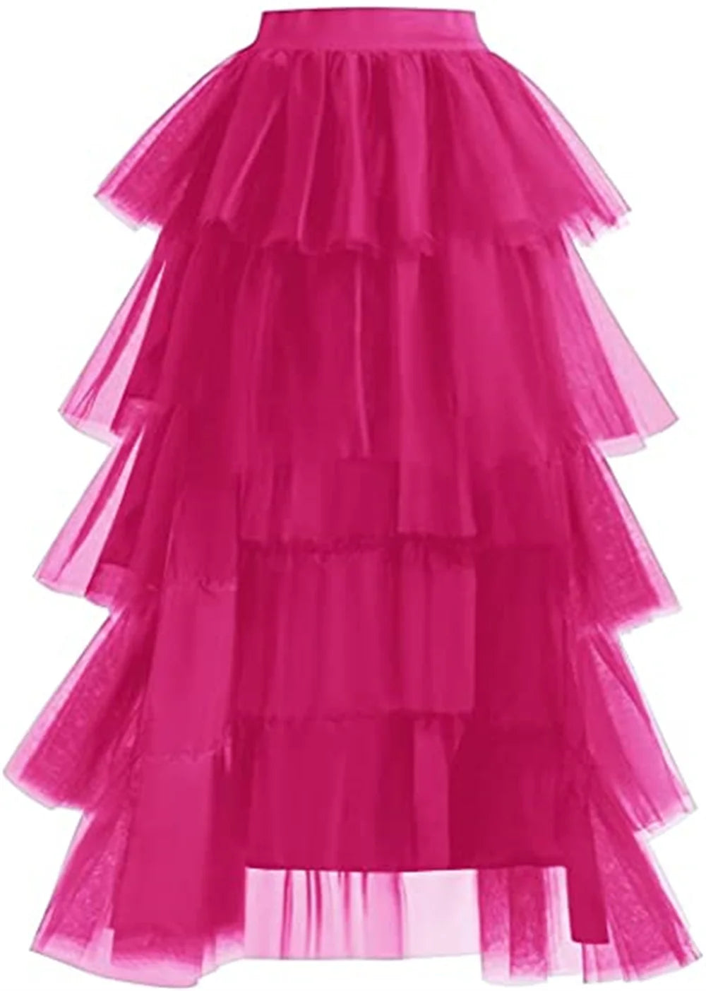 Gothic Long Layered Tulle Tutu Petticoat Skirt Costume