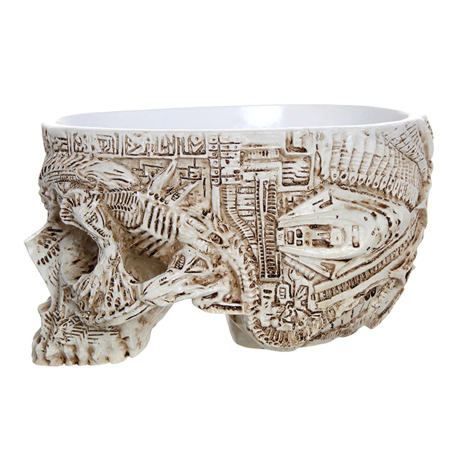 Halloween Skull Flower Pot Gothic Skeleton Planter Home Garden Decor