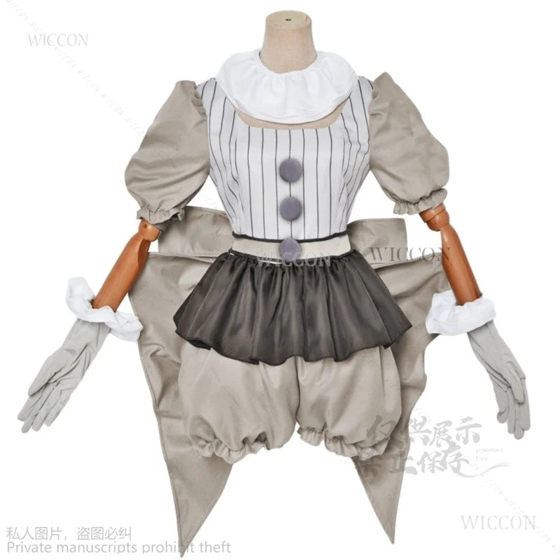 Creepy Clown Circus Scary Horror Movie Halloween Fancy Dress Costume