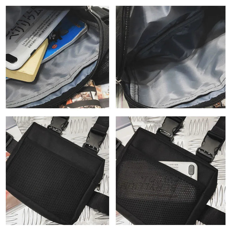 Punk Chest Bag Tactical Waist Pack Unisex Outdoor Vest Bag Harness Utility Pouch