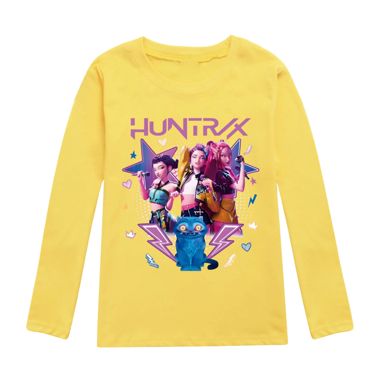 KPop Demon Hunters Huntrix Top T Shirt Kids T-shirt Rumi Clothes Mira Zoey Long Sleeved