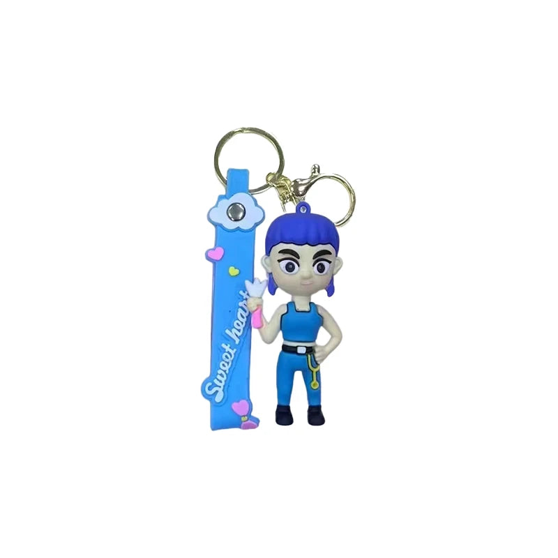 KPop Demon Hunters Keychain Huntrix Figures Rumi Mira Zoey Derpy Tiger Toys Bag Decoration Gifts Merch