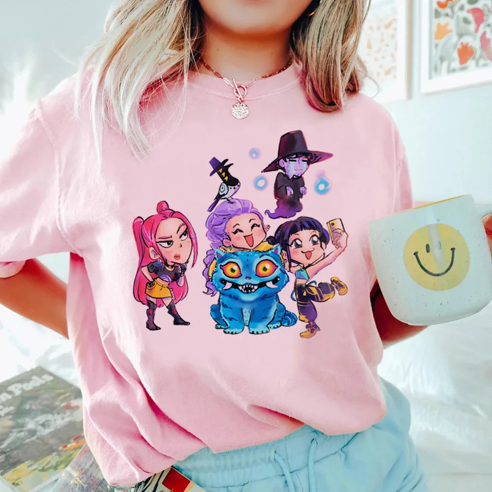 Saja Boys T shirt Boys Girls Short Sleeve T-shirt Tops Kpop Demon Hunters Clothes