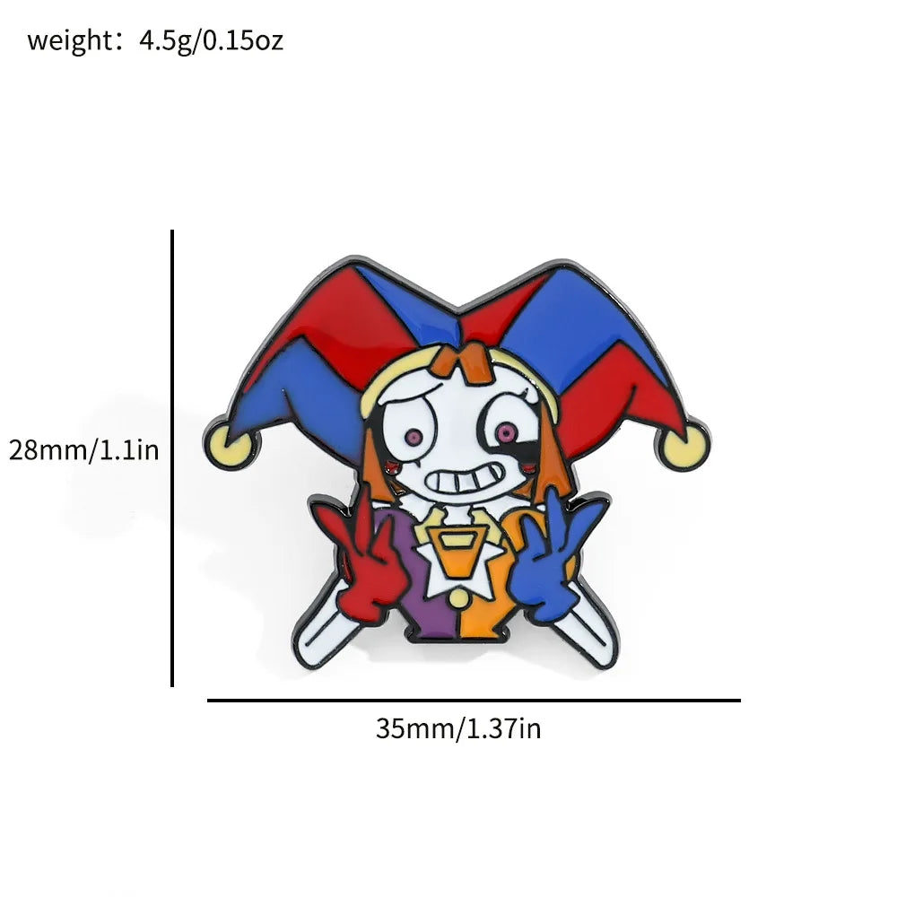 The Amazing Digital Circus Enamel Lapel Pin Badge Brooch TADC Pomni Jax Ragatha Accessories Jewellery
