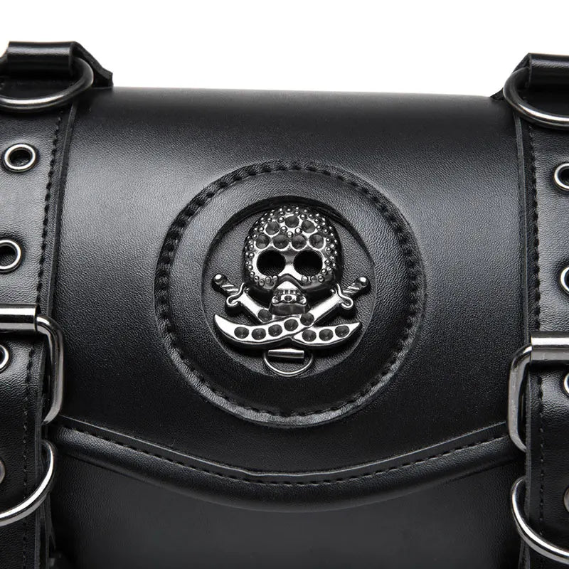 Punk Gothic Motorcycle Front Fork Handlebar Bag Storage Pouch