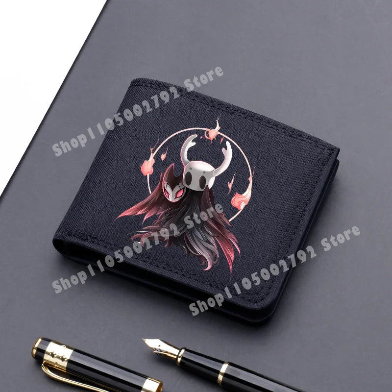 Hollow Knight Game Wallet Merch Silksong Men Kids Short Folding Coin Purse Gamer ID Card Holder