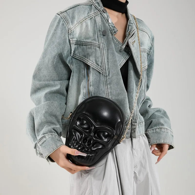 Punk Gothic Skull Purse Handbag Pouch