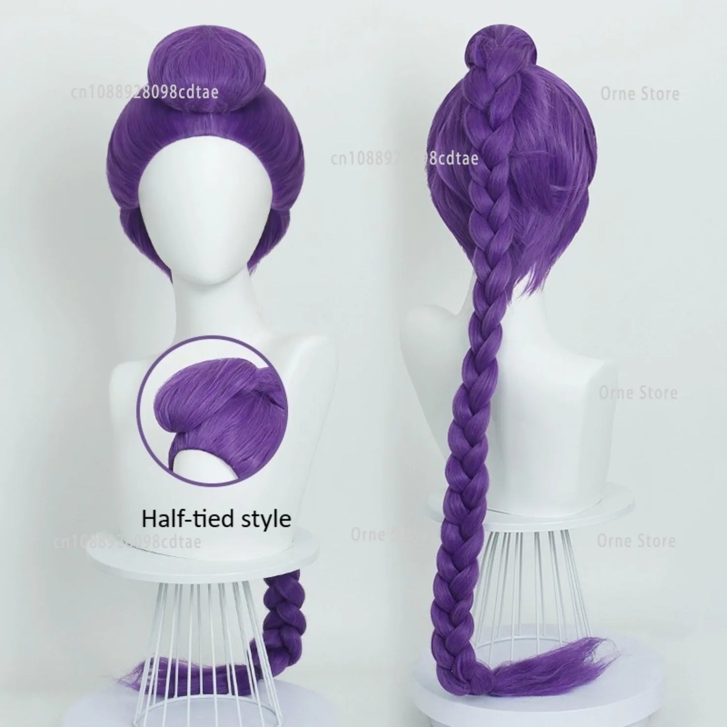 Demon Hunter Kpop Role Play Rumi Wig Huntrix Cosplay Fancy Dress Costume Purple Braid