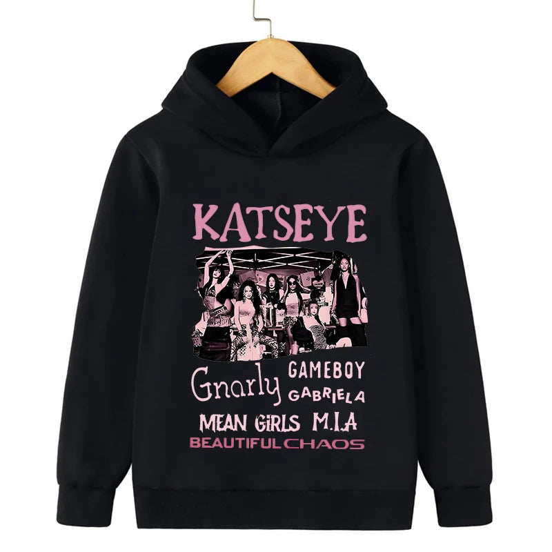 K-Pop Girls Group Katseye Hoodie Boys Girls Hooded Sweatshirts KPop