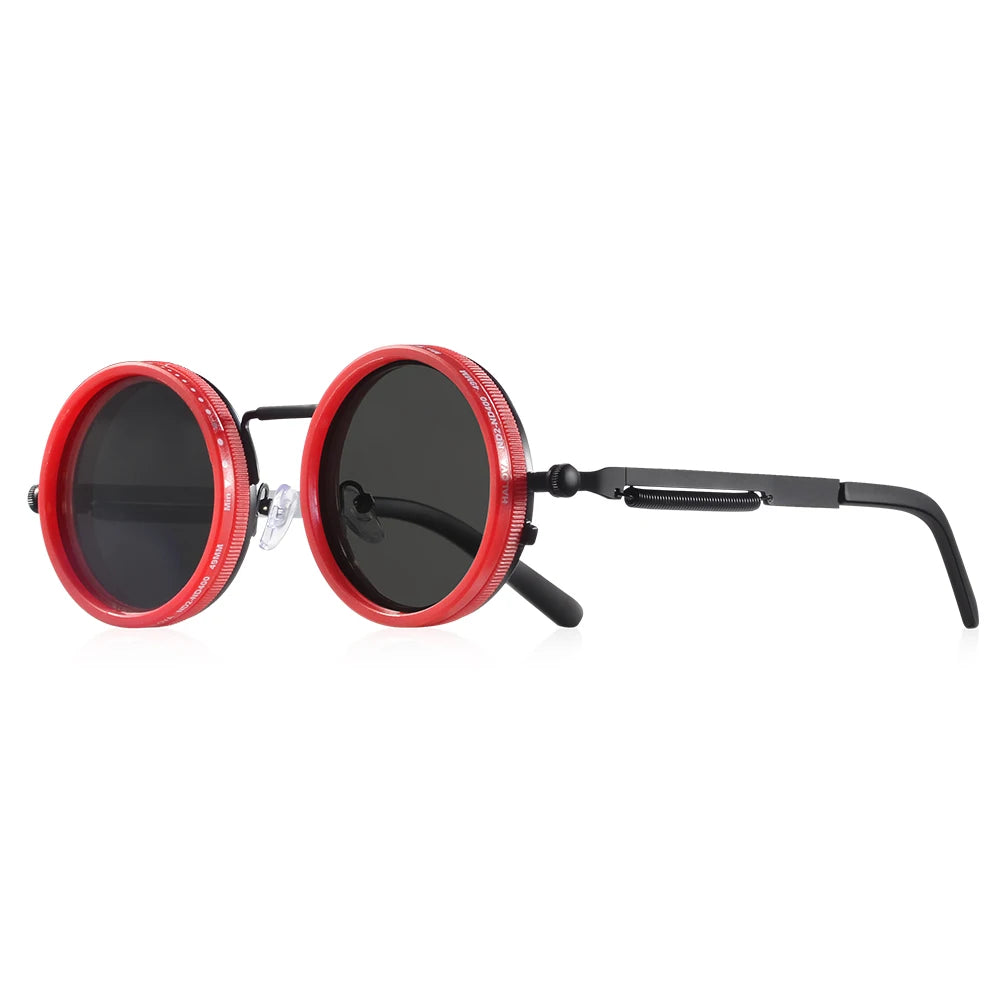 CRIXALIS Polarized Round Sunglasses ND9 Adjustable Dimming Men Women Retro Steampunk Fishing Eyeglasses Outdoor Shades UV400
