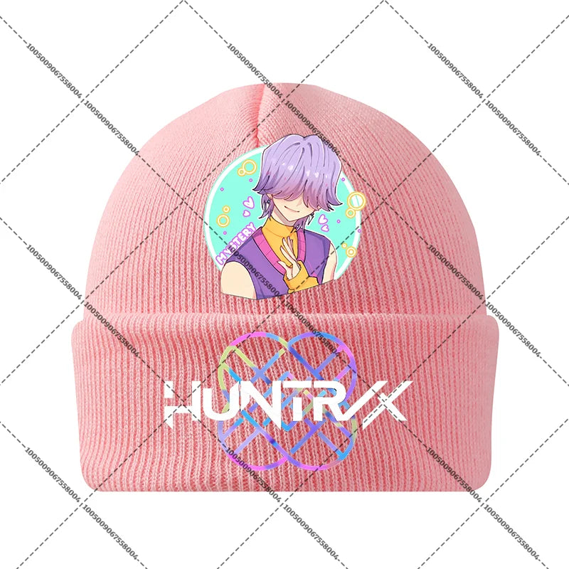 KPop Demon Hunters Huntrix Knit Cap Winter Beanie Knitted Hat Rumi Mira Zoey Merch Gifts