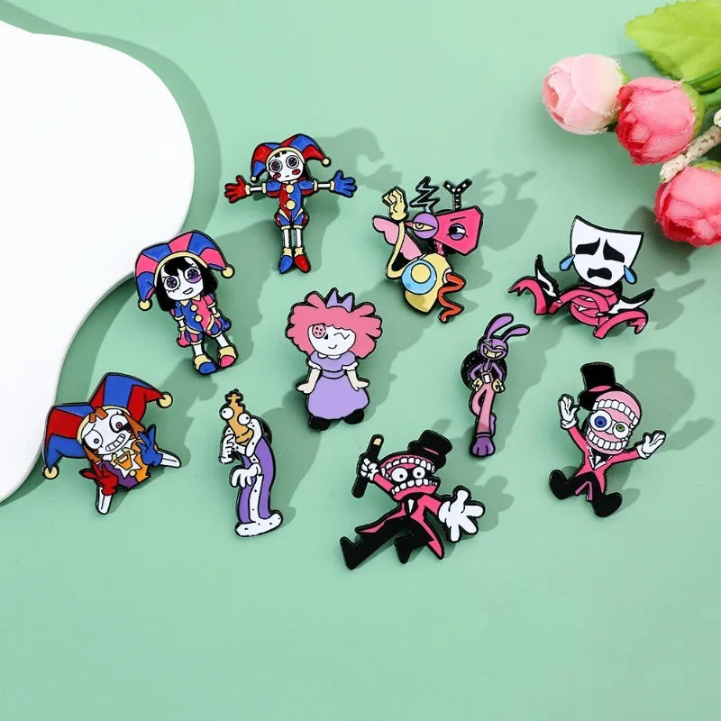 The Amazing Digital Circus Enamel Lapel Pin Badge Brooch TADC Pomni Jax Ragatha Accessories Jewellery