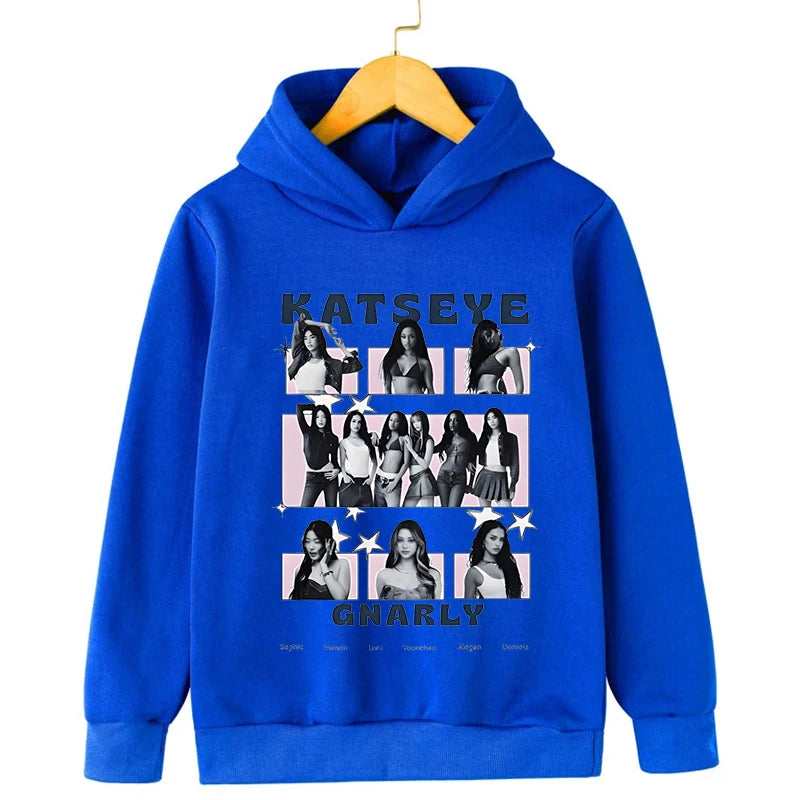K-Pop Girls Group Katseye Hoodie Boys Girls Hooded Sweatshirts KPop