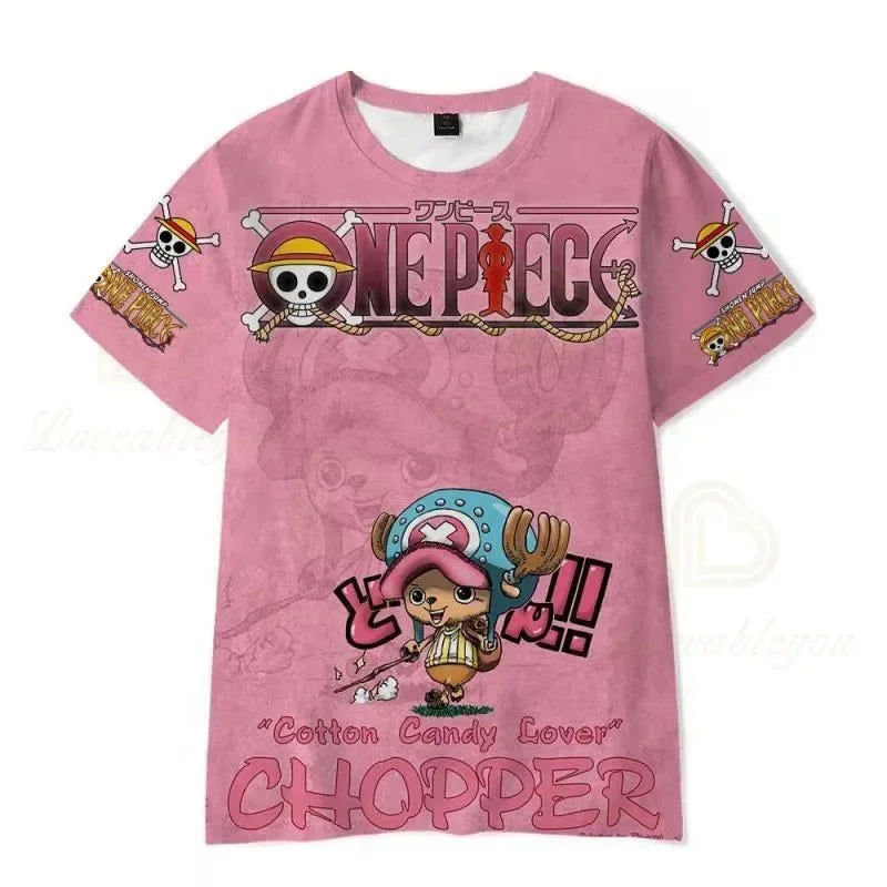 One Piece Straw Hat Pirates TShirt Top Monkey D. Luffy Merch Men Clothes