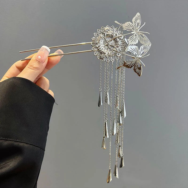 Exquisite Butterfly Tassel Hair Sticks Accessory Hair slide Hairpin