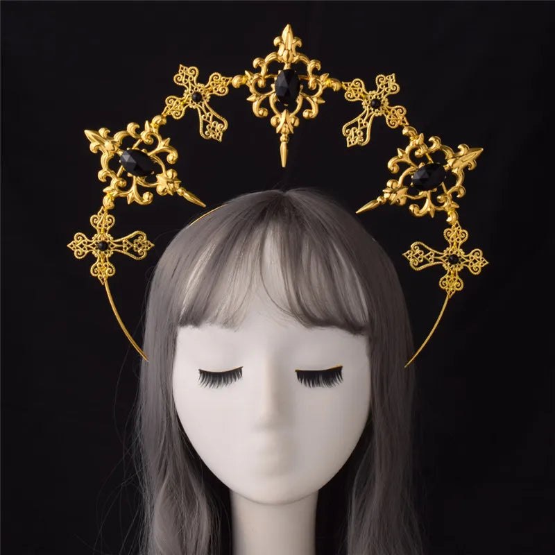 Gothic Vampire Goddess Sun Halo Headband Costume Accessory