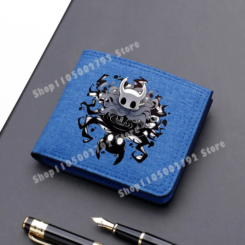 Hollow Knight Game Wallet Merch Silksong Men Kids Short Folding Coin Purse Gamer ID Card Holder