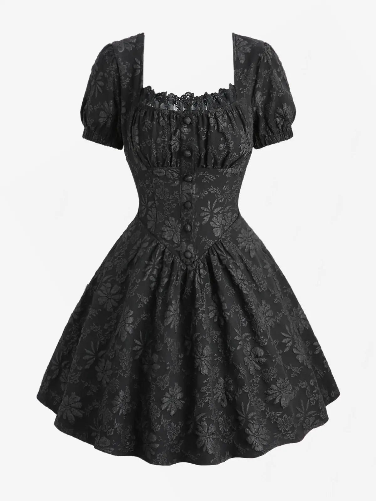 Cute Black Gothic Victorian Vintage Party Dress